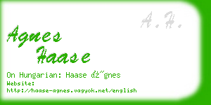 agnes haase business card